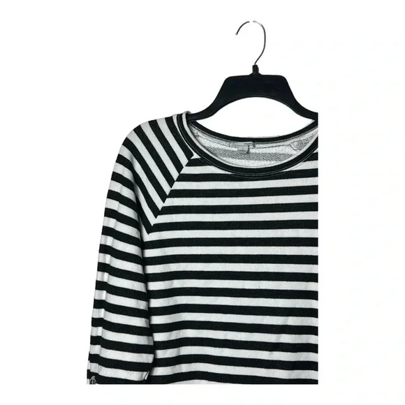 1421. HALOGEN LONG SLEEVE STRIPED TOP TIE GARMENTS DETAIL ON SLEEVES SIZE SMALL - Picture 3 of 9